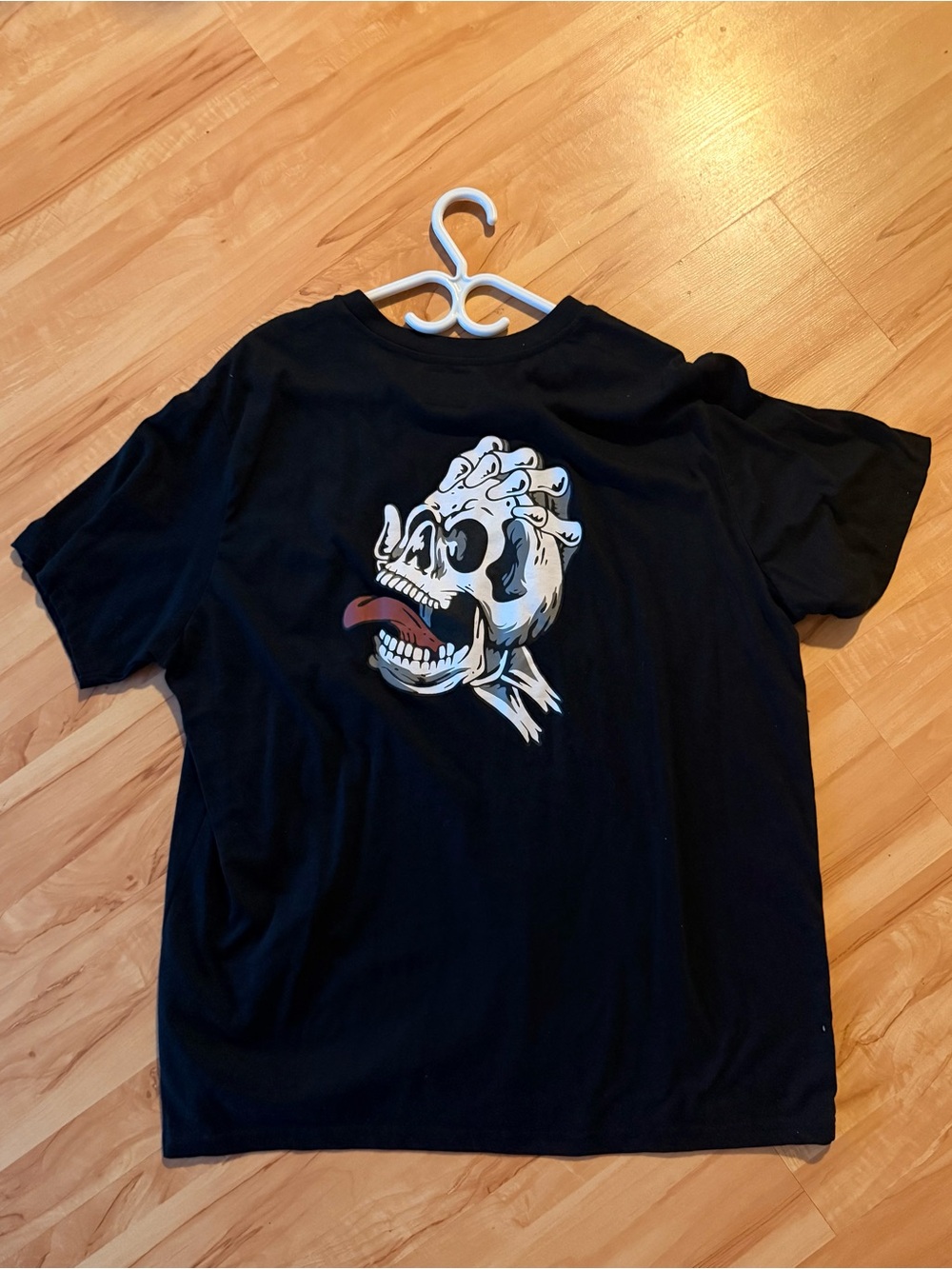 Men's Black Graphic Crew Neck Tee with Center Logo